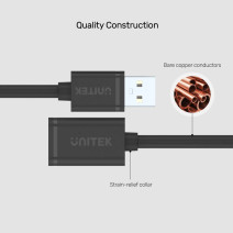 UNITEK USB-A(M) TO USB-A(F) UZATMA KABLO 1.5MT (Y-C449GBK)