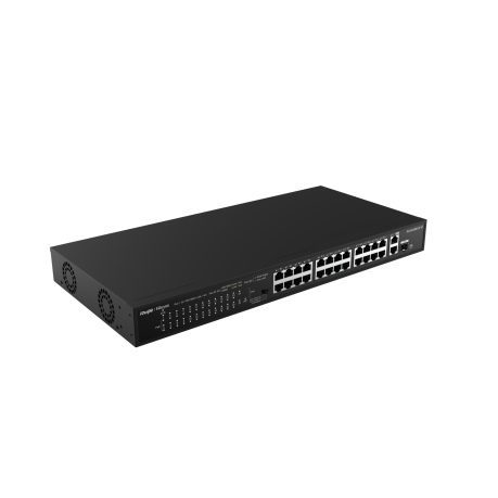 RUİJİE-REYEE RG-ES126S-P V2 24XFE-2XGE/1XGE SFP 370W POE SWİTCH